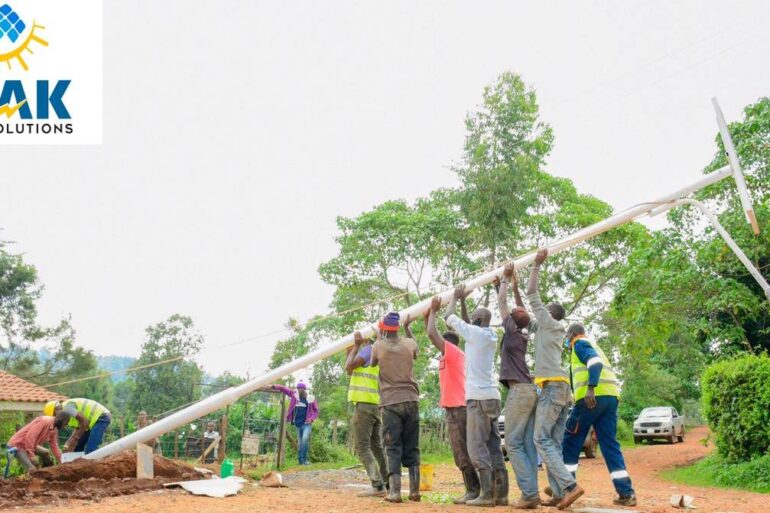 Solar Street Lighting Installation